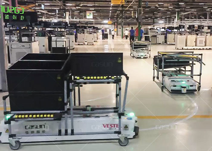 Omni Direction Automated Guided Carts , Smart Cart AGV For Textile Industry